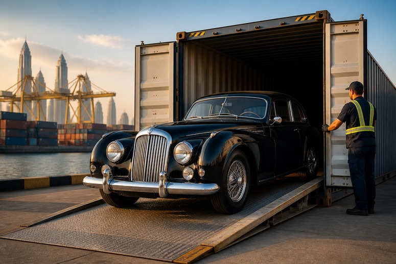 Classic car shipping from Dubai to Europe